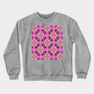 Pink flowers and honeybees meet. Crewneck Sweatshirt